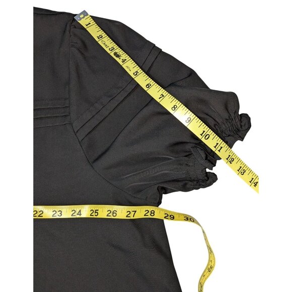 Carrdc Womens Black Short Sleeve Blouse 4X Polyester/Spandex Plus Size - Picture 10 of 10